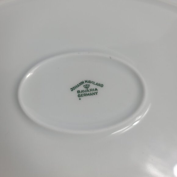 ONE Johann Haviland Blue Garland Serving Platter White Blue Flowers Bavaria - Picture 11 of 11